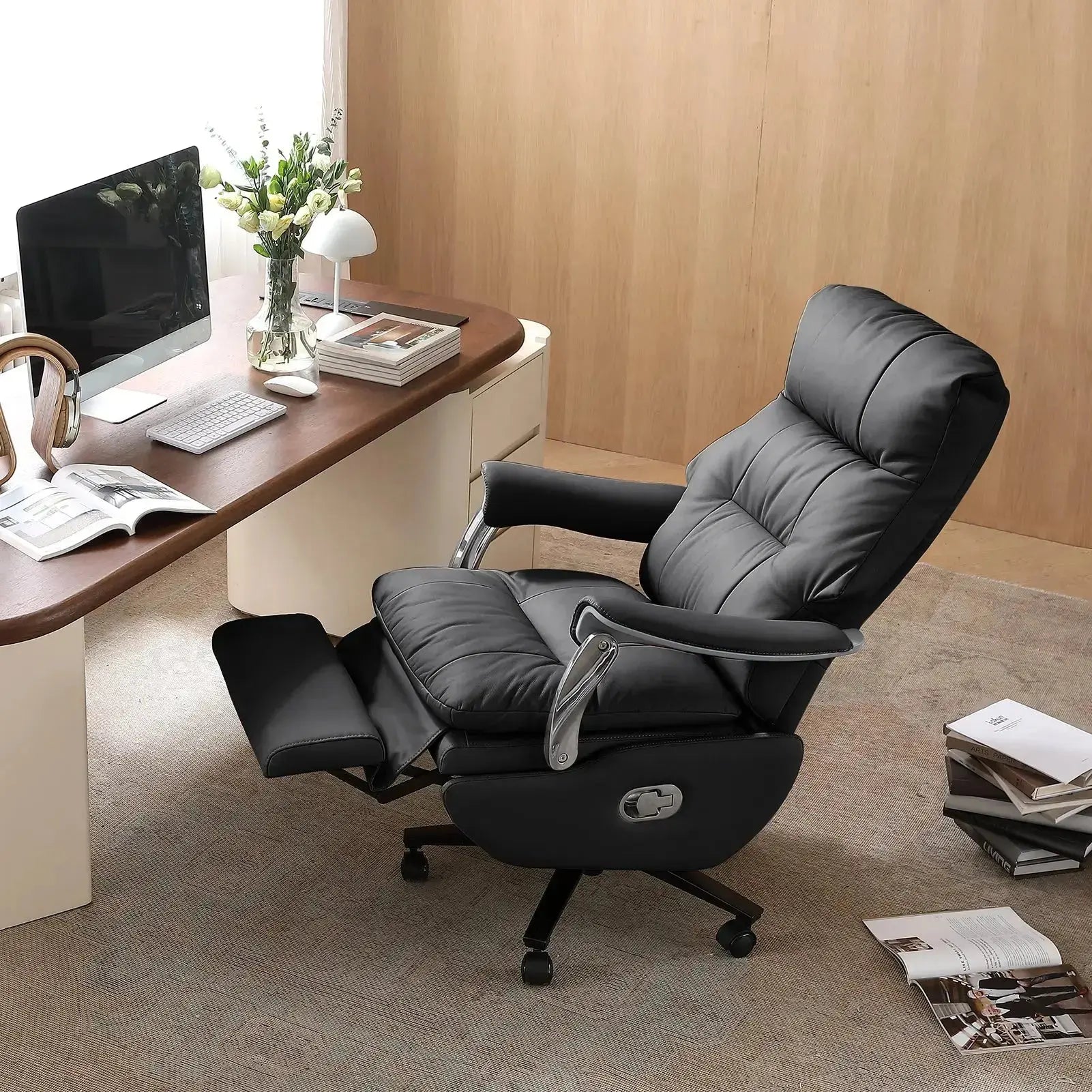 EMIAH MT031 Smart Ergonomic Executive Electric Office Chair - EMIAH Store Black / Sustainable Leather