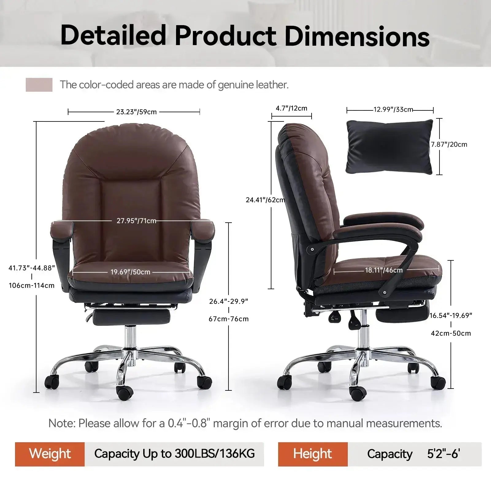 EMIAH C586 Ergonomic Ultra-Comfortable Office Chair with Foot Rest - EMIAH Store