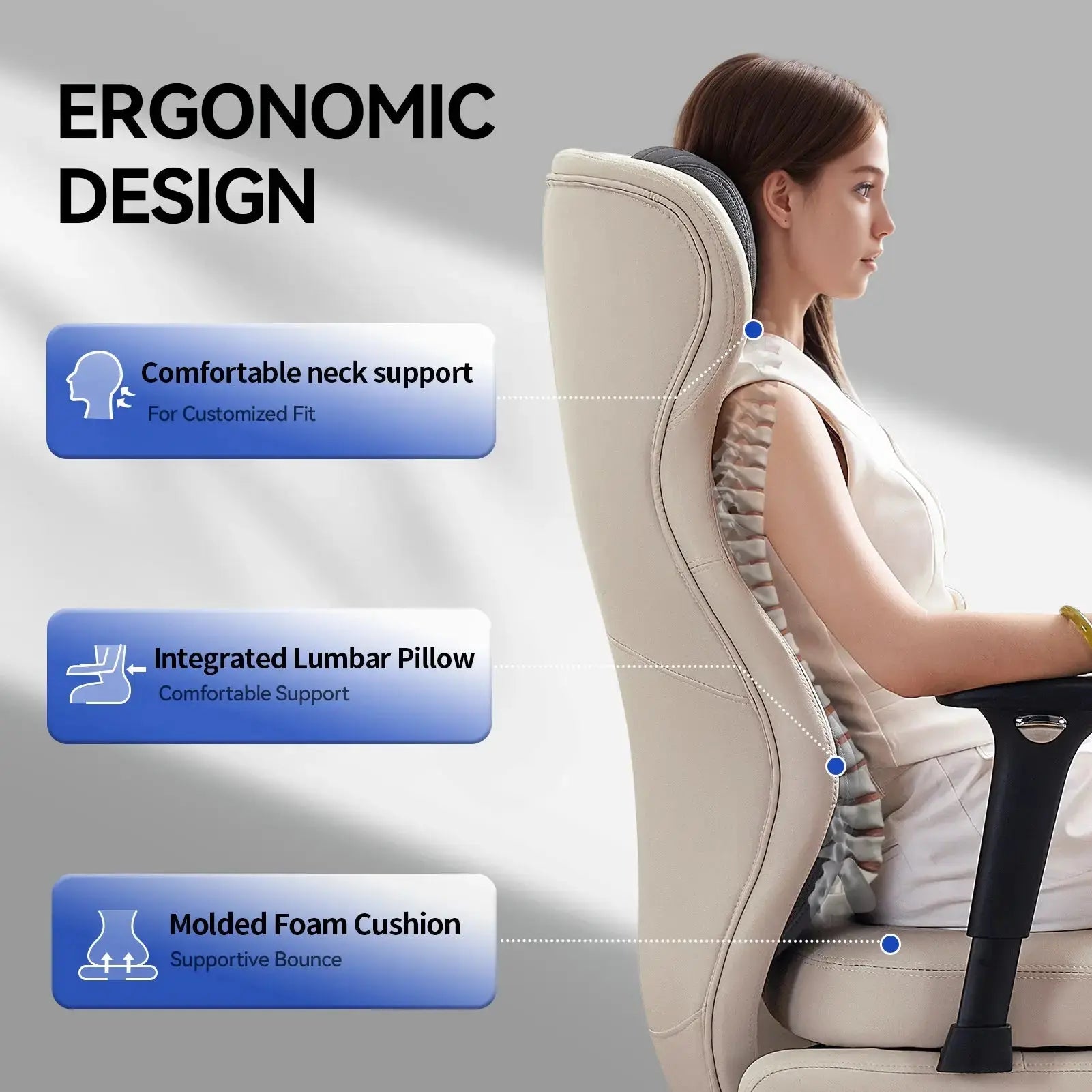 EMIAH GT100 Ergonomic Gaming Chair with Lumbar Support EMIAH