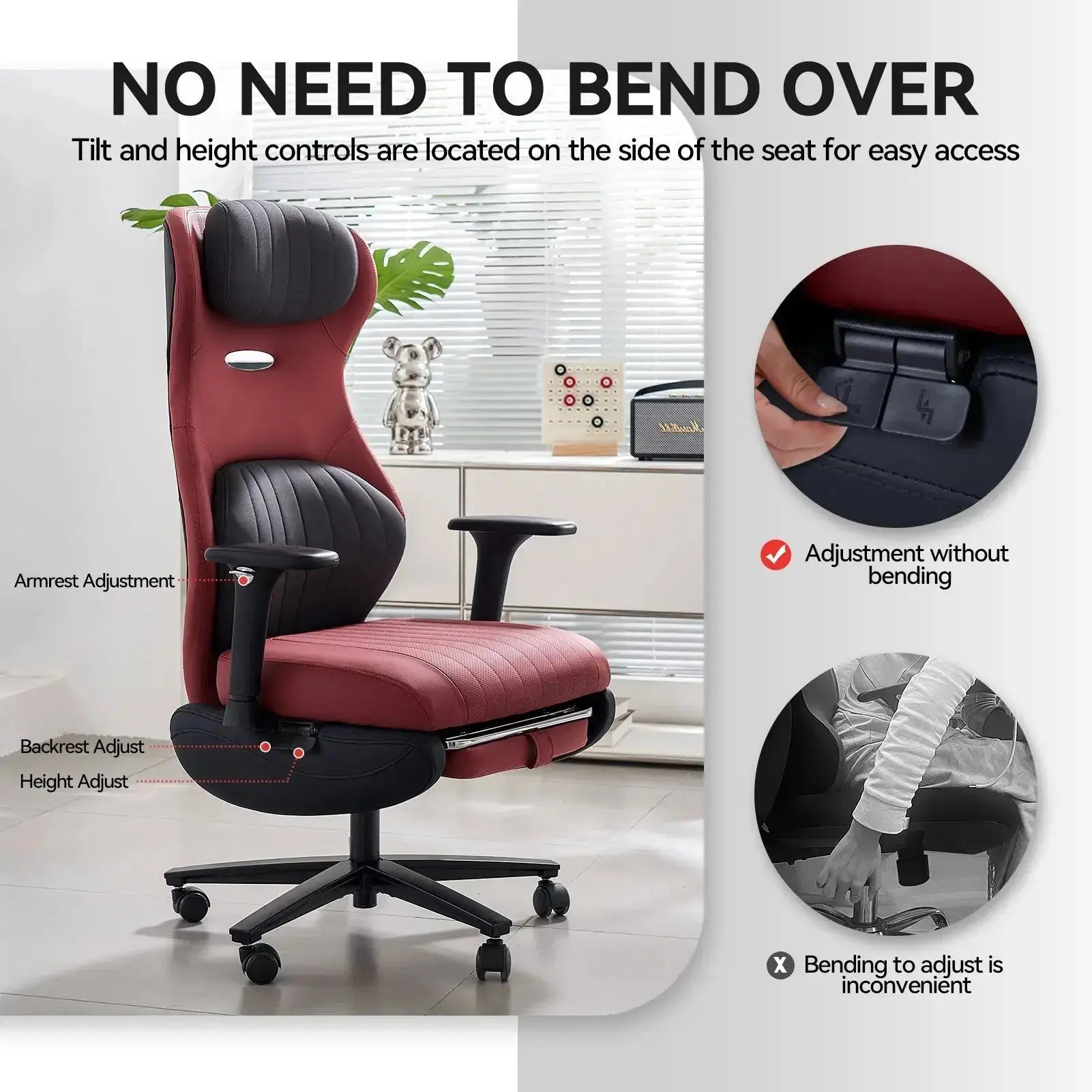 EMIAH GT100 Ergonomic Gaming Chair with Lumbar Support - EMIAH Store