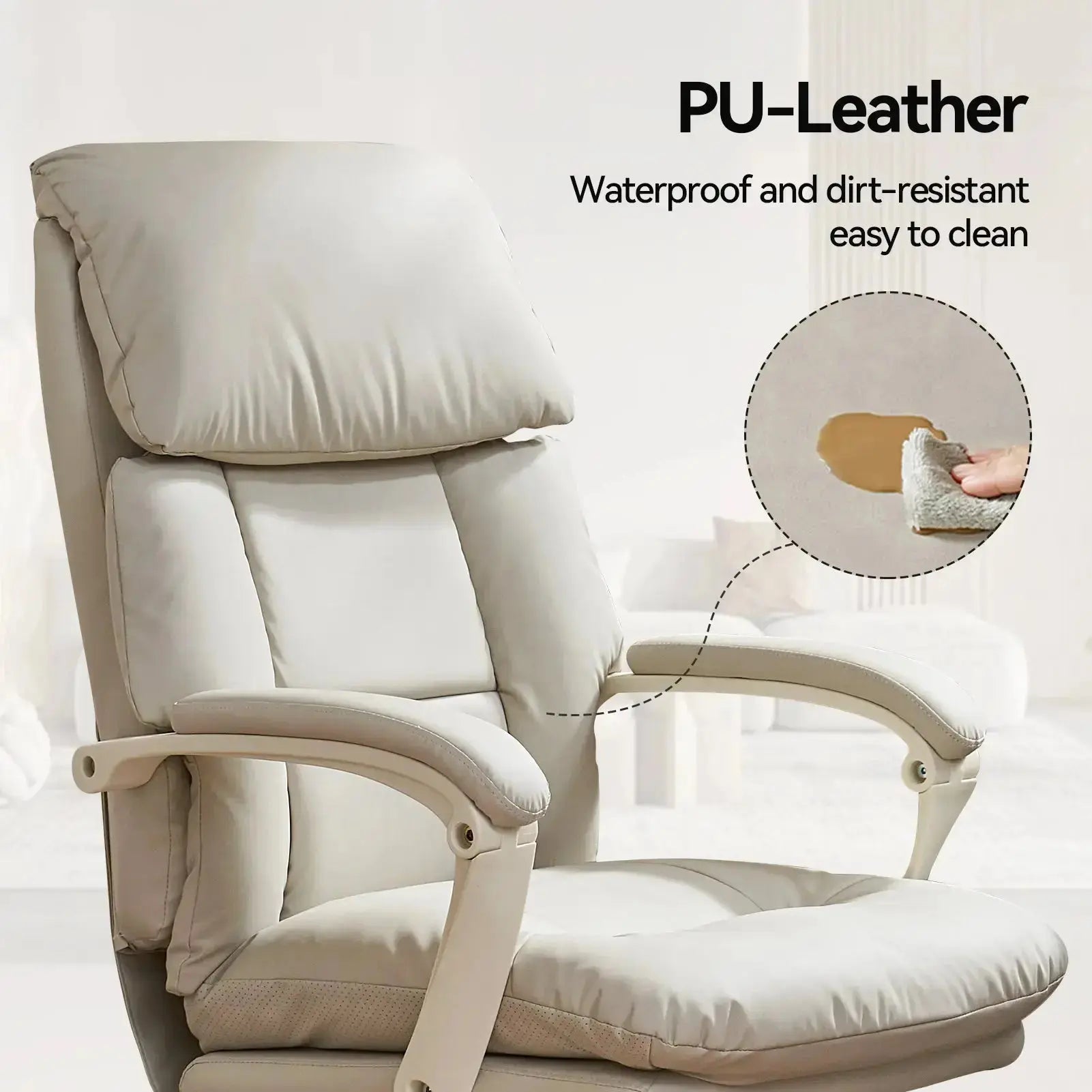 EMIAH C029 Ergonomic Genuine Leather Office Chair with Foot Rest - EMIAH Store