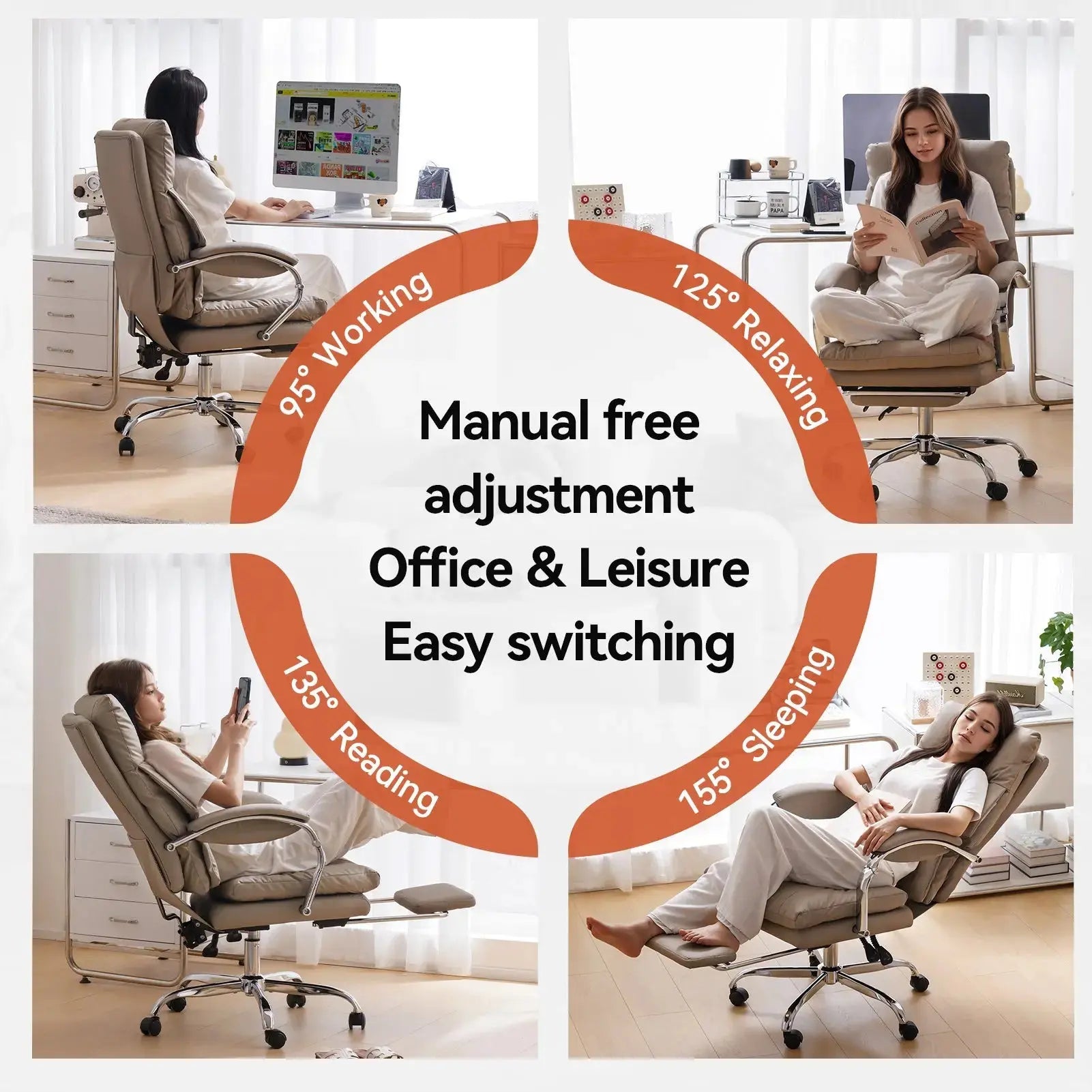 EMIAH C570 Comfortable Office Chair with Footrest - EMIAH Store