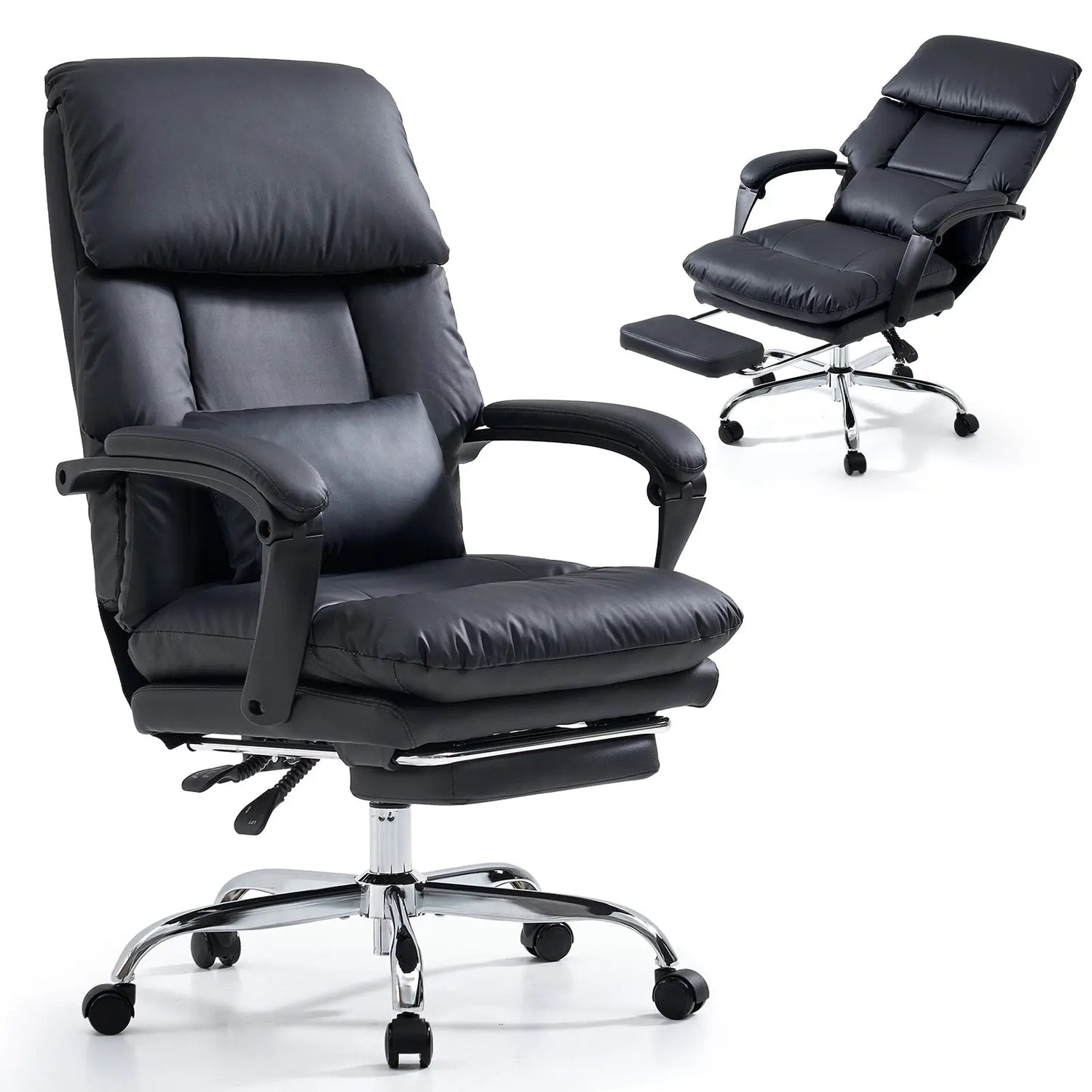 EMIAH C029 Ergonomic Genuine Leather Office Chair with Foot Rest - EMIAH Store 