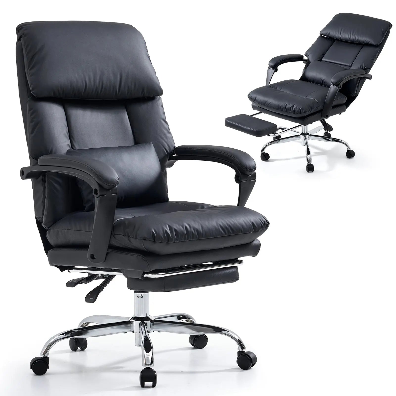 EMIAH C029 Ergonomic Genuine Leather Office Chair with Foot Rest - EMIAH Store 