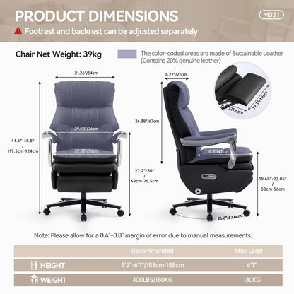 EMIAH MT031 Smart Ergonomic Executive Electric Office Chair - EMIAH Store 