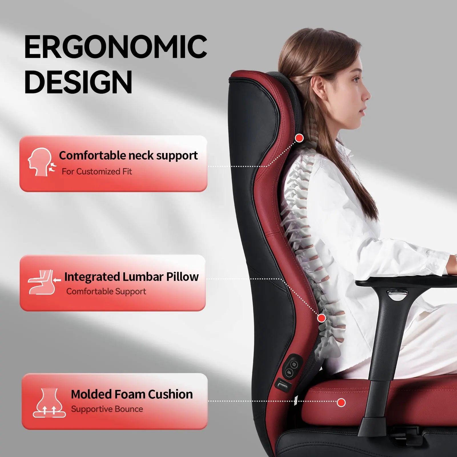 EMIAH GT100 Ergonomic Gaming Chair with Lumbar Support - EMIAH Store 