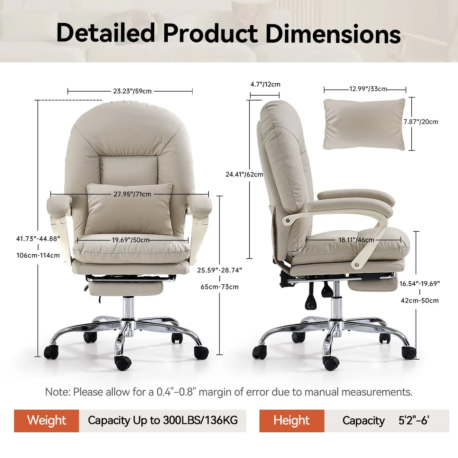 EMIAH C586 Ergonomic Ultra-Comfortable Office Chair with Foot Rest - EMIAH Store 