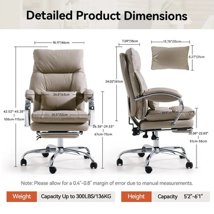 EMIAH C570 Comfortable Office Chair with Footrest - EMIAH Store 
