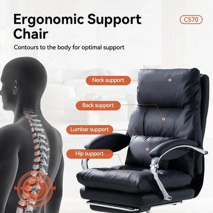 EMIAH C570 Comfortable Office Chair with Footrest - EMIAH Store 