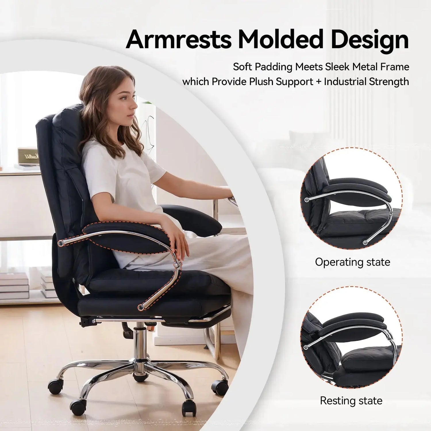 EMIAH C570 Comfortable Office Chair with Footrest - EMIAH Store 