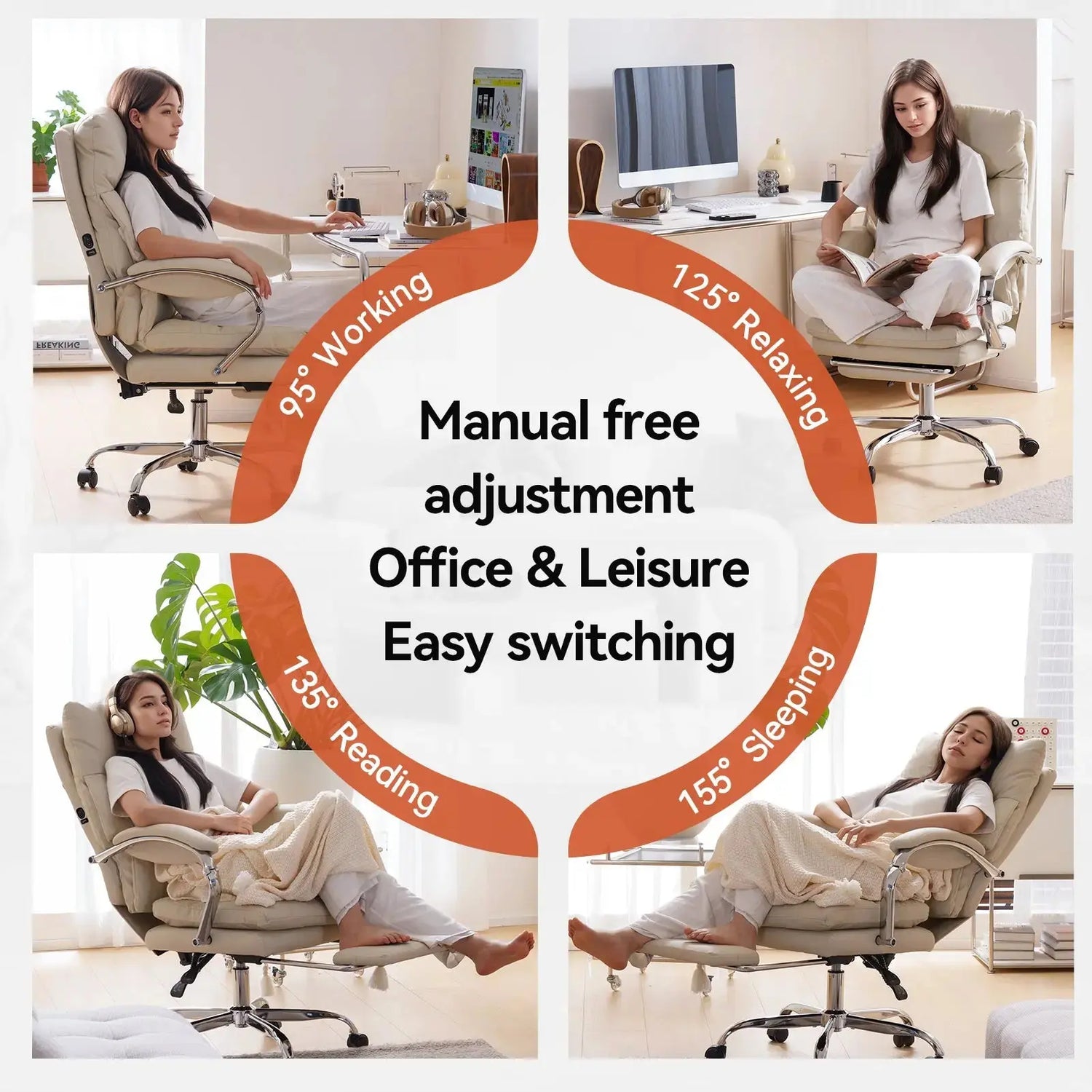 EMIAH C570 Comfortable Office Chair with Footrest - EMIAH Store 