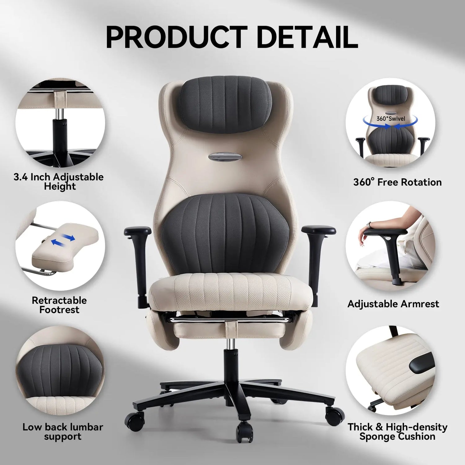 EMIAH GT100 Ergonomic Gaming Chair with Lumbar Support - EMIAH Store 