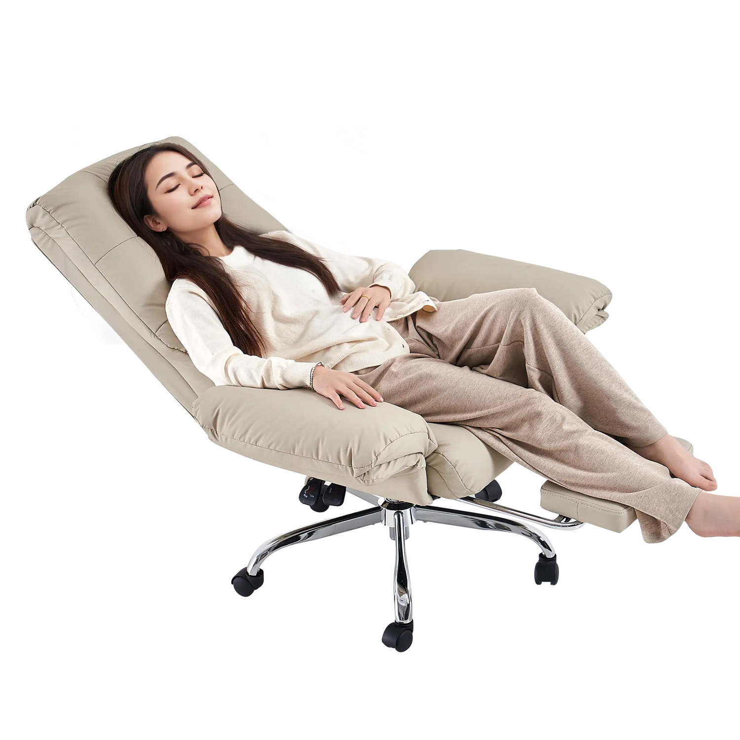 EMIAH C590 Comfy Ergonomic Office Chair with Footrest and Flip-up Arms EMIAH
