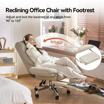 EMIAH C590 Comfy Ergonomic Office Chair with Footrest and Flip-up Arms - EMIAH Store 