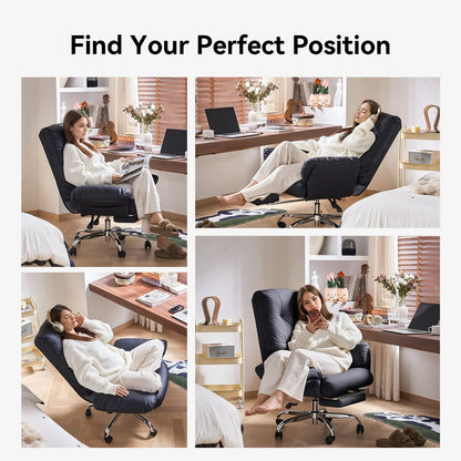 EMIAH C590 Comfy Ergonomic Office Chair with Footrest and Flip-up Arms - EMIAH Store 