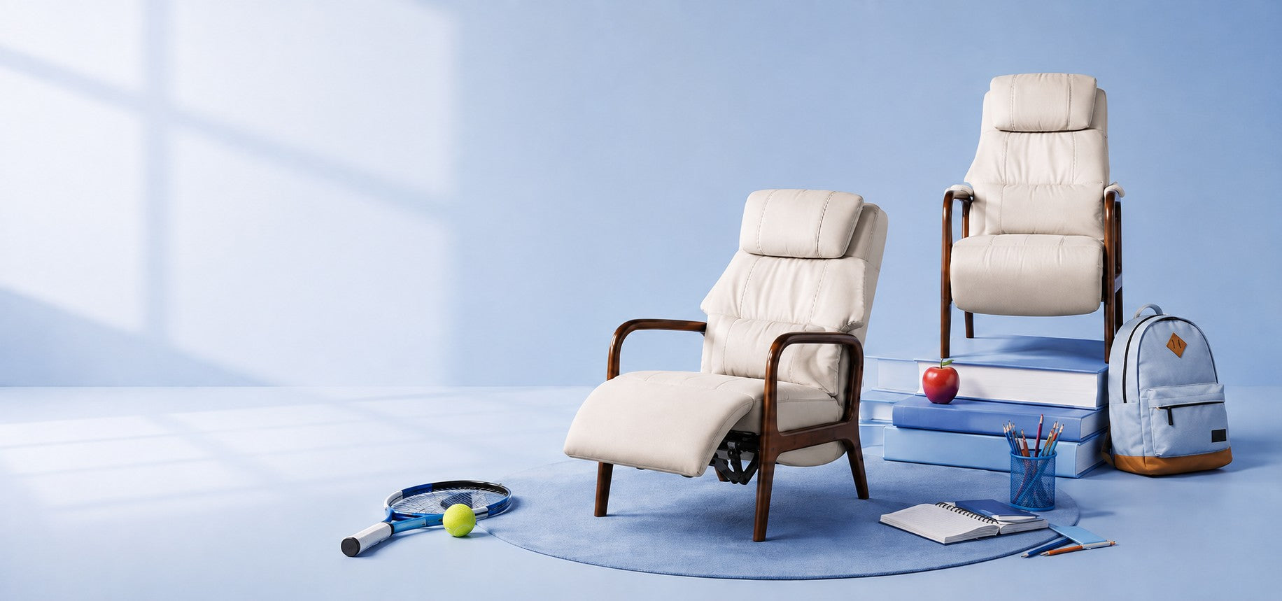 Ergonomic chair in a workspace